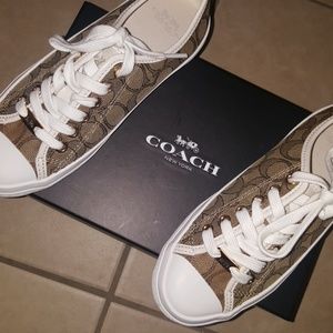 Khaki coach sneakers